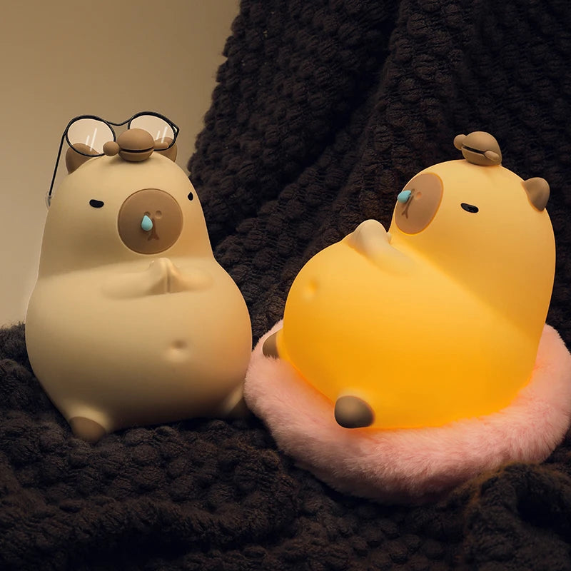 Capybara Squishy Lamp- Lamparita de noche LED